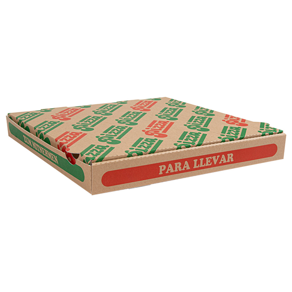 BOÎTES PIZZA "THEPACK" 330 G/M2 32x32x3,8 CM NATUREL CARTON ONDULÉ MICROCANAL (100 UNITÉ) - Garcia de Pou