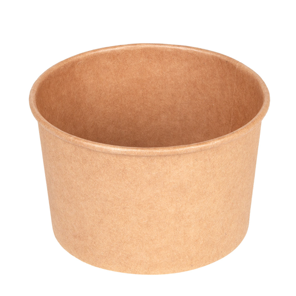 POTS SALADIERS 480 ML 300 + 18 PE G/M2 Ø11,1/9,5x7 CM NATUREL KRAFT (500 UNITÉ) - Garcia de Pou