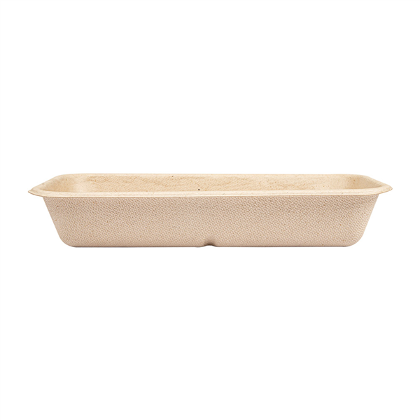 PLATEAUX "BIONIC" 500 ML 20,9x10,7x3,5 CM NATUREL BAGASSE (400 UNITÉ) - Garcia de Pou