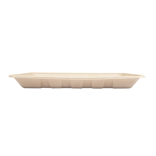 PLATEAUX "BIONIC" 700 ML 27x16,7x2,6 CM NATUREL BAGASSE (400 UNITÉ) - Garcia de Pou