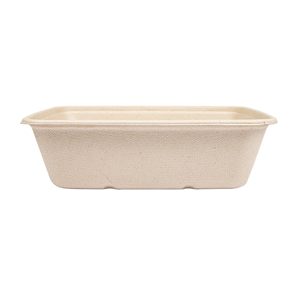 PLATEAUX "BIONIC" 1250 ML 20x18,5x5,5 CM NATUREL BAGASSE (400 UNITÉ) - Garcia de Pou