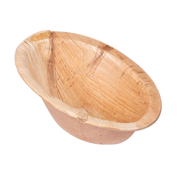 BOL OVALE COURBE "ARECA" 70 ML 10x7,2x4,8 CM NATUREL ARECA (200 UNITÉ) - Garcia de Pou