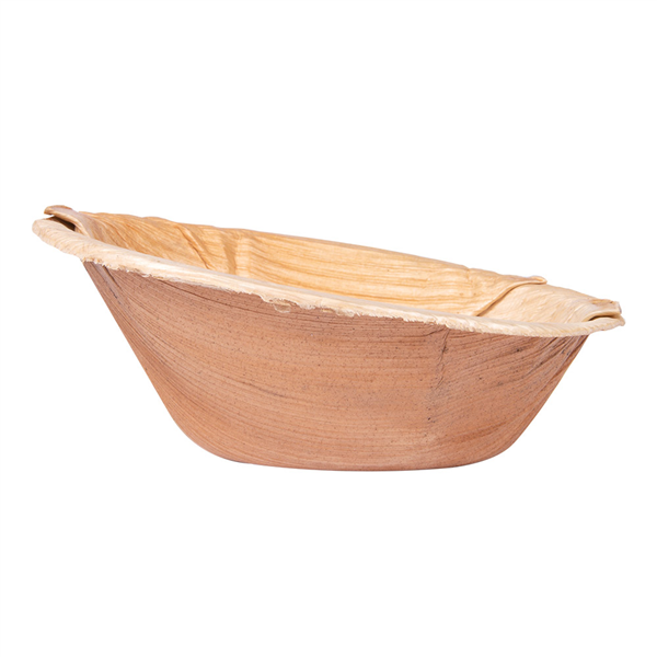 BOL OVALE COURBE "ARECA" 110 ML 12x8,6x5 CM NATUREL ARECA (200 UNITÉ) - Garcia de Pou