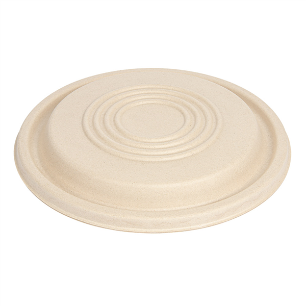 COUVERCLES BAS POUR RÉFÉRENCES 251.57/58/59 "BIONIC"  Ø 21,4x1 CM NATUREL BAGASSE (400 UNITÉ) - Garcia de Pou