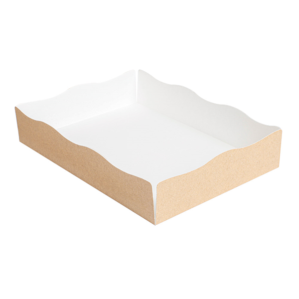 PLATEAUX + COUVERCLE "THEPACK" 240 G/M2 23x17x4,5 CM NATUREL CARTON ONDULÉ NANO-MICRO (200 UNITÉ) - Garcia de Pou