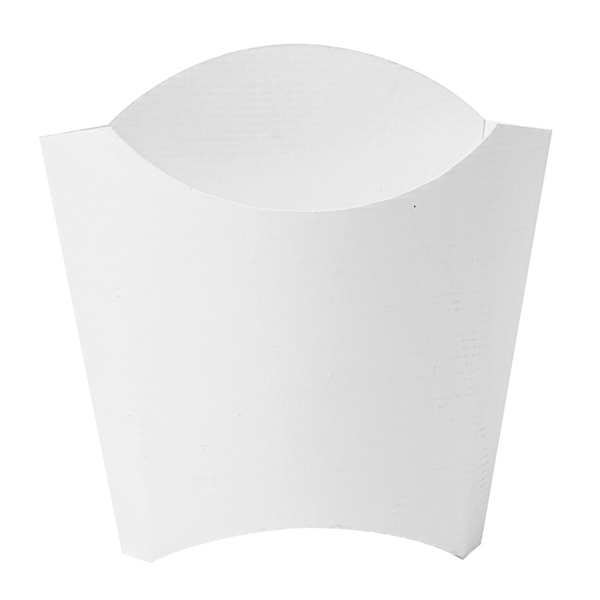 BOÎTES À FRITES STANDARD "THEPACK" 135 G 230 G/M2 13x8x13,5 CM BLANC CARTON ONDULÉ NANO-MICRO (1200 UNITÉ) - Garcia de Pou