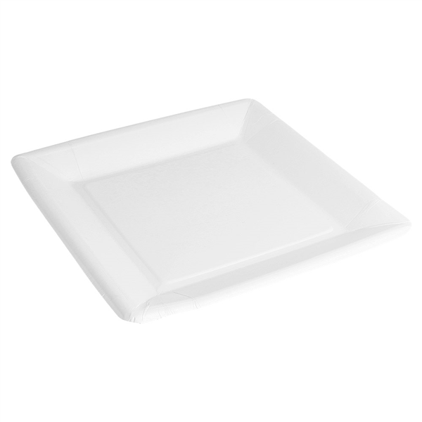 ASSIETTES CARRÉES  220 G/M2 18x18 CM BLANC CARTON (400 UNITÉ) - Garcia de Pou