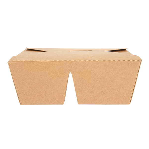 BOÎTES AMÉRICAINES 2 COMPART. 690 + 530 ML 300 + 20 PE G/M2 17,8x13,7x6,4 CM NATUREL KRAFT (200 UNITÉ) - Garcia de Pou