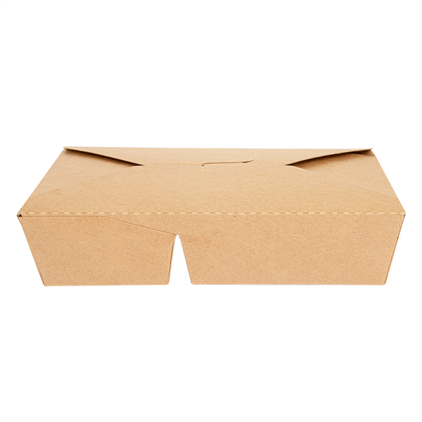 BOÎTES AMÉRICAINES 2 COMPART. 740 + 530 ML 300 + 20 PE G/M2 21,3x15,5x4,6 CM NATUREL KRAFT (200 UNITÉ) - Garcia de Pou