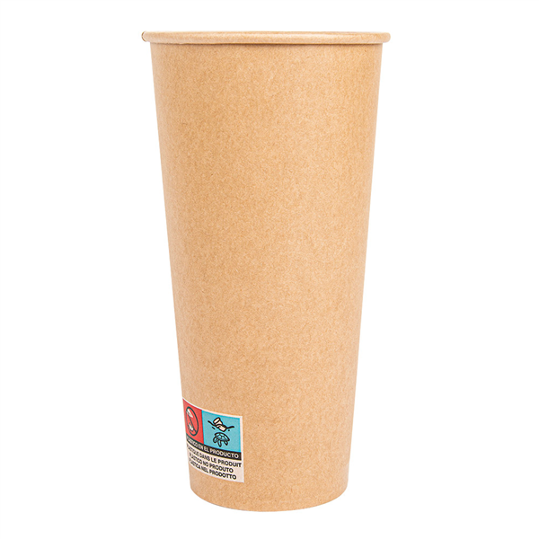 GOBELETS 22 OZ - 660 ML 250 + 18 PE G/M2 Ø9/6x17 CM MARRON CARTON (1000 UNITÉ) - Garcia de Pou