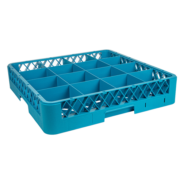 CASIER DE LAVAGE 16 COMPART. VERRES  50x50x10 CM BLEU PP (1 UNITÉ) - Garcia de Pou