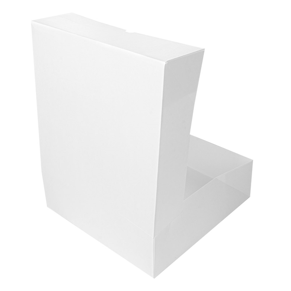 BOÎTES PATISSERIES SANS FENÊTRE "THEPACK DECO" 250 G/M2 32x32x10 CM BLANC CARTON ONDULÉ NANO-MICRO (100 UNITÉ) - Garcia de Pou