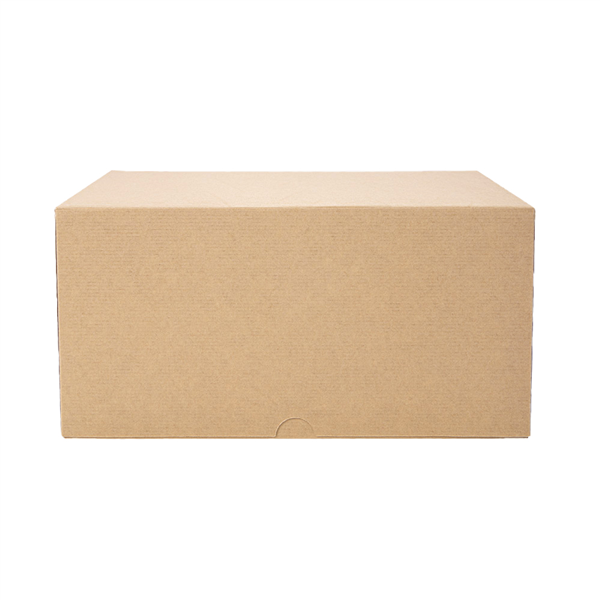 BOÎTES PATISSERIES SANS FENÊTRE "THEPACK" 240 G/M2 24x24x12 CM NATUREL CARTON ONDULÉ NANO-MICRO (100 UNITÉ) - Garcia de Pou