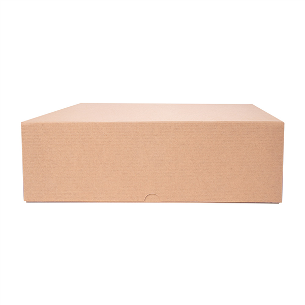 BOÎTES PATISSERIES SANS FENÊTRE "THEPACK" 240 G/M2 32x32x10 CM NATUREL CARTON ONDULÉ NANO-MICRO (100 UNITÉ) - Garcia de Pou