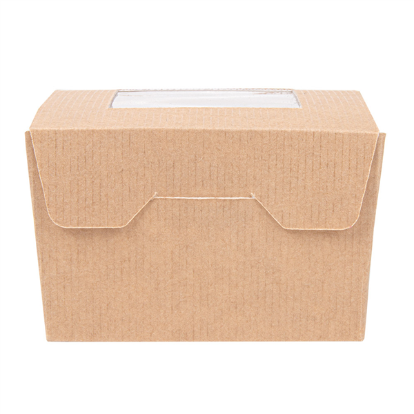 BOÎTES AVEC FENÊTRE "THEPACK" 300 ML 220 G/M2 + OPP 8x7,5x5,5 CM NATUREL CARTON ONDULÉ NANO-MICRO (600 UNITÉ) - Garcia de Pou