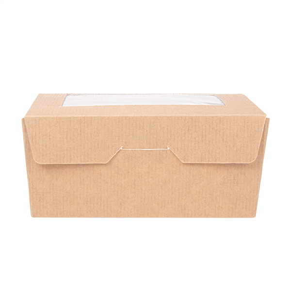 BOÎTES AVEC FENÊTRE "THEPACK" 500 ML 220 G/M2 + OPP 8,5x12x5,5 CM NATUREL CARTON ONDULÉ NANO-MICRO (400 UNITÉ) - Garcia de Pou