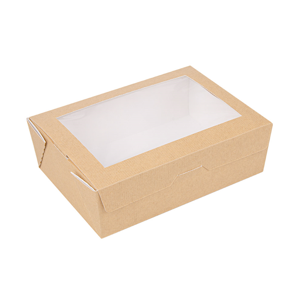 BOÎTES AVEC FENÊTRE "THEPACK" 1000 ML 220 G/M2 + OPP 12x17x5,5 CM NATUREL CARTON ONDULÉ NANO-MICRO (200 UNITÉ) - Garcia de Pou