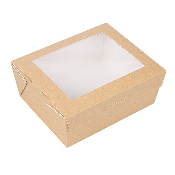 BOÎTES AVEC FENÊTRE "THEPACK" 1350 ML 220 G/M2 + OPP 15,3x12,1x6,4 CM NATUREL CARTON ONDULÉ NANO-MICRO (200 UNITÉ) - Garcia de Pou