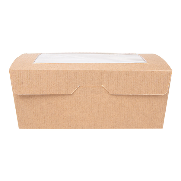 BOÎTES AVEC FENÊTRE "THEPACK" 1350 ML 220 G/M2 + OPP 15,3x12,1x6,4 CM NATUREL CARTON ONDULÉ NANO-MICRO (200 UNITÉ) - Garcia de Pou