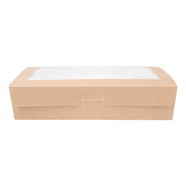 BOÎTES AVEC FENÊTRE "THEPACK" 1470 ML 220 G/M2 + OPP 19,8x14x4,8 CM NATUREL CARTON ONDULÉ NANO-MICRO (200 UNITÉ) - Garcia de Pou