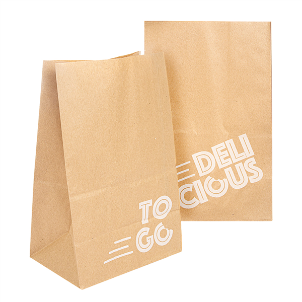 SACS SOS SANS ANSES - DELICIOUS TO GO  48 G/M2 18+12x28 CM NATUREL KRAFT (500 UNITÉ) - Garcia de Pou