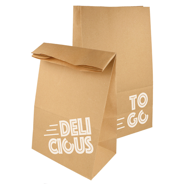 SACS SOS SANS ANSES - DELICIOUS TO GO  48 G/M2 22+12x31 CM NATUREL KRAFT (500 UNITÉ) - Garcia de Pou