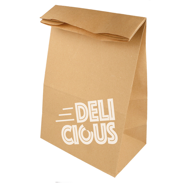 SACS SOS SANS ANSES - DELICIOUS TO GO  48 G/M2 22+12x31 CM NATUREL KRAFT (500 UNITÉ) - Garcia de Pou