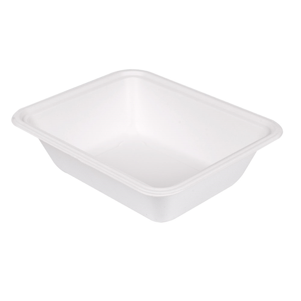 PLATEAUX "BIONIC"  18,7x23,1x6,3 CM BLANC BAGASSE (400 UNITÉ) - Garcia de Pou