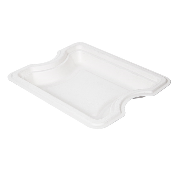 PLATEAU INTERMÉDIAIRE POUR RÉFÉRENCE 253.80 "BIONIC"  21x16,5 CM BLANC BAGASSE (400 UNITÉ) - Garcia de Pou