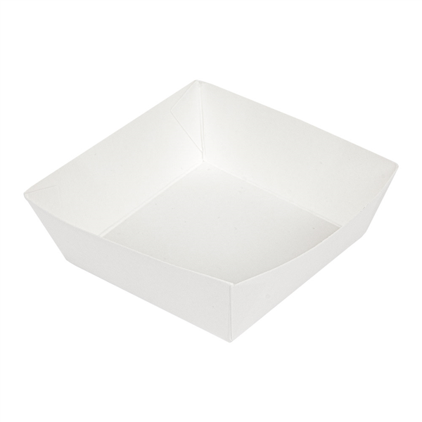 DELI-BARQUETTES  210 + 15 PE G/M2 7x7x3 CM BLANC CARTON (1000 UNITÉ) - Garcia de Pou