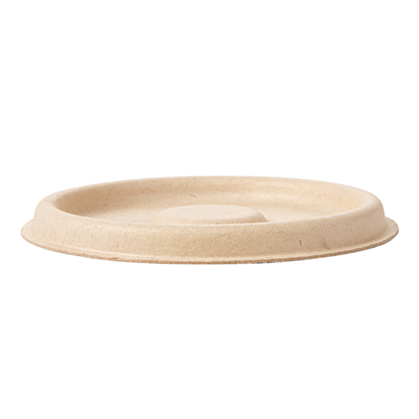 COUVERCLES POUR POTS 150.18 "BIONIC"  Ø 7,7 CM NATUREL BAGASSE (1000 UNITÉ) - Garcia de Pou