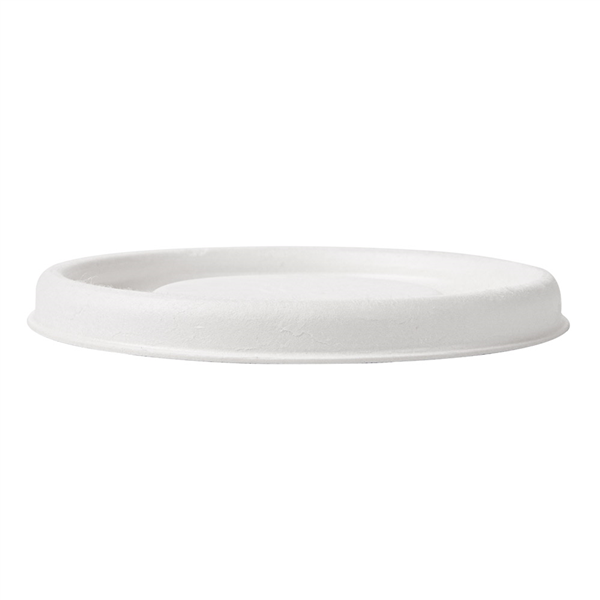 COUVERCLES POUR POTS 150.60 "BIONIC"  Ø 7,7 CM BLANC BAGASSE (1000 UNITÉ) - Garcia de Pou