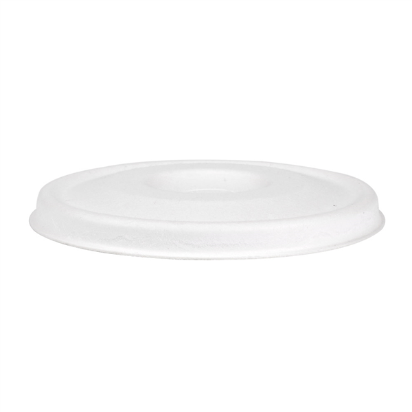 COUVERCLES POUR GOBELETS 8CM "BIONIC"  Ø 80 MM BLANC BAGASSE (1000 UNITÉ) - Garcia de Pou