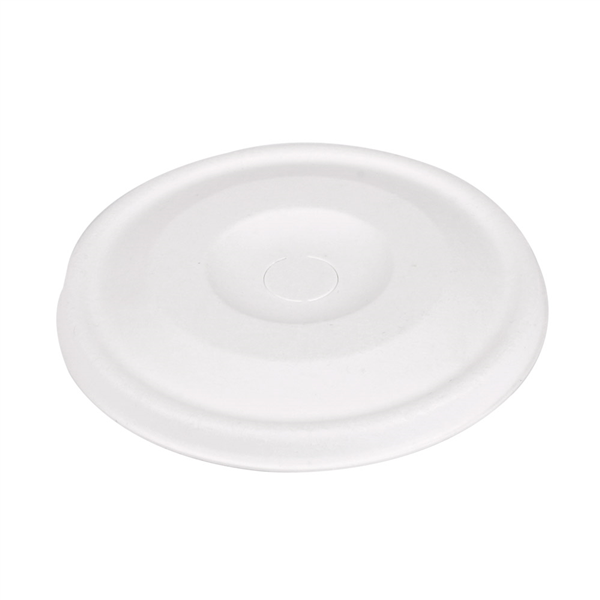 COUVERCLES POUR GOBELETS 9CM "BIONIC"  Ø 90 MM BLANC BAGASSE (1000 UNITÉ) - Garcia de Pou