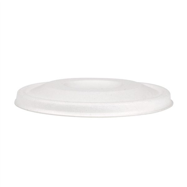 COUVERCLES POUR GOBELETS 9CM "BIONIC"  Ø 90 MM BLANC BAGASSE (1000 UNITÉ) - Garcia de Pou