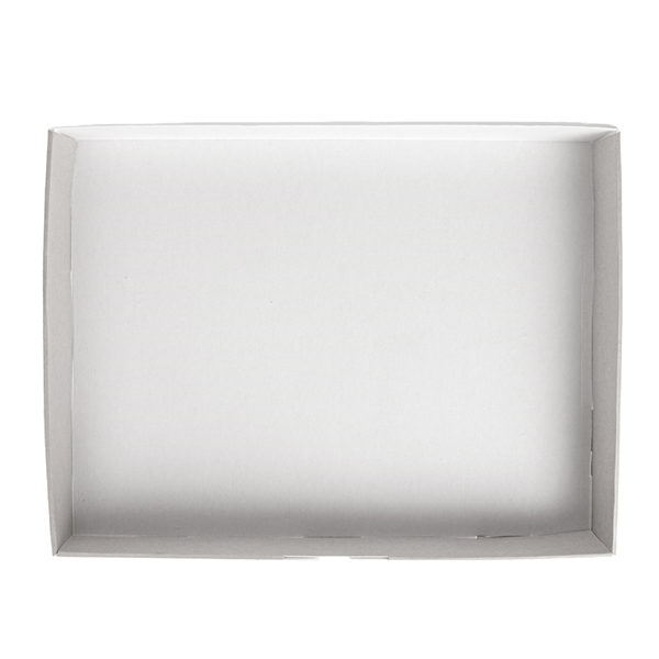 PLATEAUX MODULABLES "THEPACK" 330 G/M2 40x30x5 CM BLANC CARTON ONDULÉ MICROCANAL (100 UNITÉ) - Garcia de Pou