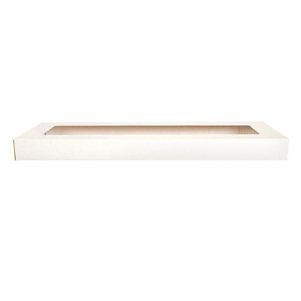 COUVERCLES AVEC FENÊTRE POUR BOÎTES 254.65 "THEPACK" 250 G/M2 11x30x2 CM BLANC CARTON ONDULÉ NANO-MICRO (200 UNITÉ) - Garcia de Pou