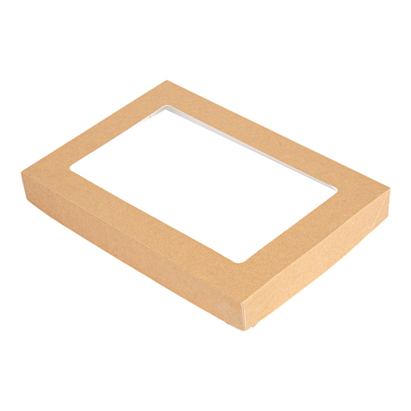 COUVERCLES AVEC FENÊTRE POUR BOÎTES 254.72 "THEPACK" 240 G/M2 22x15x2 CM NATUREL CARTON ONDULÉ NANO-MICRO (200 UNITÉ) - Garcia de Pou