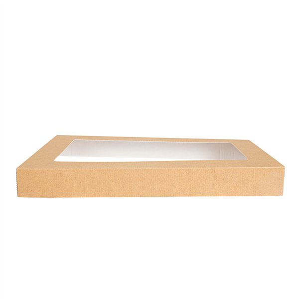 COUVERCLES AVEC FENÊTRE POUR BOÎTES 254.72 "THEPACK" 240 G/M2 22x15x2 CM NATUREL CARTON ONDULÉ NANO-MICRO (200 UNITÉ) - Garcia de Pou