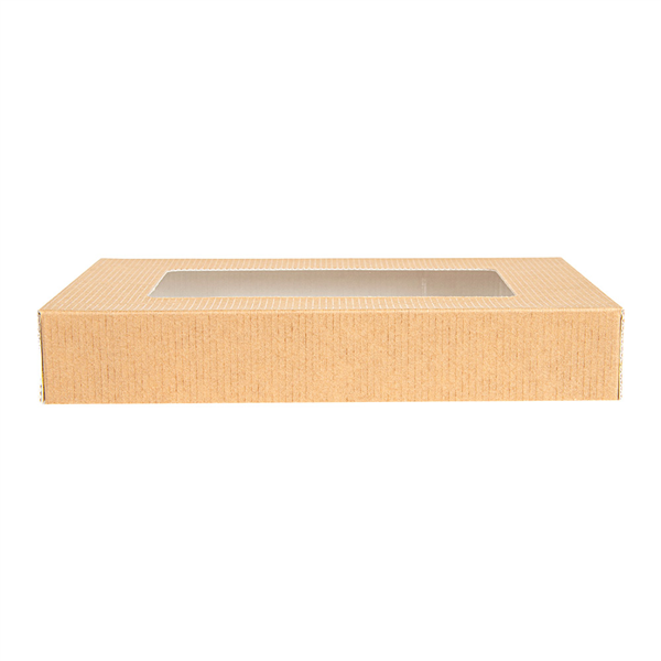 COUVERCLES AVEC FENÊTRE POUR BOÎTES 254.78 "THEPACK" 240 G/M2 11x15x2 CM NATUREL CARTON ONDULÉ NANO-MICRO (200 UNITÉ) - Garcia de Pou