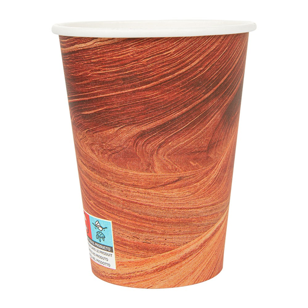 GOBELETS BOISSONS CHAUDES 1 PAROI "ARIZONA" 480 ML 300 + 18 PE G/M2 Ø9/6x13,2 CM MARRON CARTON (1000 UNITÉ) - Garcia de Pou