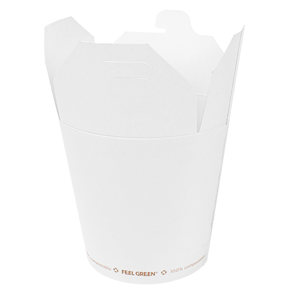 RÉCIPIENTS MULTIUSAGES "PLASTIC FREE" 780 ML 325 G/M2 Ø9x9 CM BLANC CARTON (450 UNITÉ) - Garcia de Pou