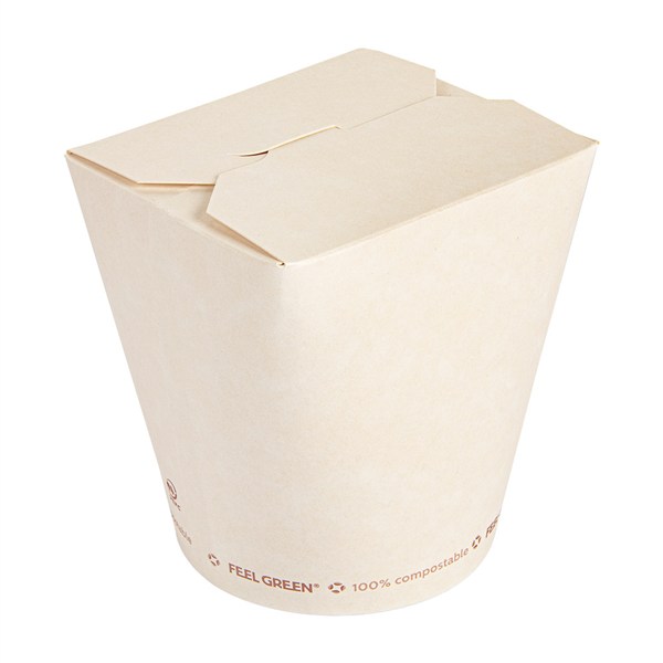 RÉCIPIENTS MULTIUSAGES "PLASTIC FREE" 960 ML 325 G/M2 Ø9x10,8 CM BLANC CARTON (450 UNITÉ) - Garcia de Pou