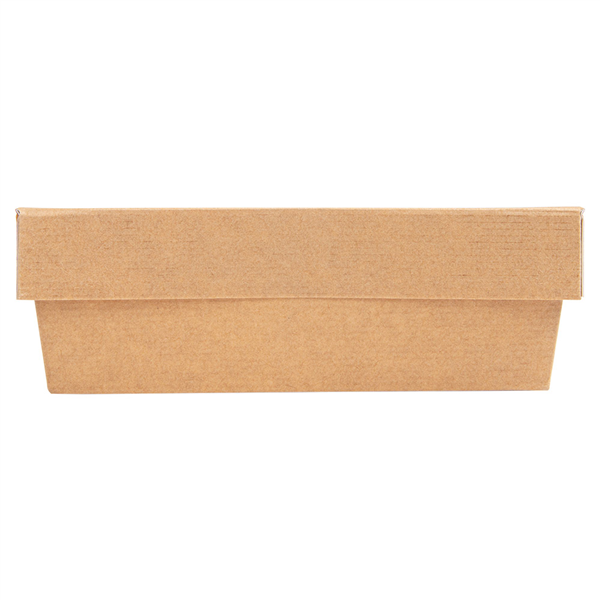 PETITES BOÎTES+COUVERCLES AVEC FÊNETRE "THEPACK" 750 ML 220 G/M2 + 12PP + OPP 14x14x5 CM NATUREL CARTON ONDULÉ NANO-MICRO (250 UNITÉ) - Garcia de Pou