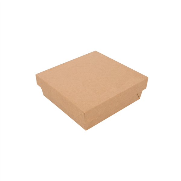 PETITES BOÎTES+COUVERCLES "THEPACK" 750 ML 220 G/M2 + 12PP 14x14x5 CM NATUREL CARTON ONDULÉ NANO-MICRO (250 UNITÉ) - Garcia de Pou