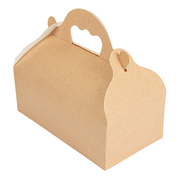 BOÎTES AVEC ANSES PÂTISSERIE "THEPACK" 240 G/M2 10x18x7 CM NATUREL CARTON ONDULÉ NANO-MICRO (300 UNITÉ) - Garcia de Pou