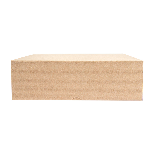 BOÎTES PATISSERIES SANS FENÊTRE "THEPACK" 240 G/M2 26x26x8 CM NATUREL CARTON ONDULÉ NANO-MICRO (100 UNITÉ) - Garcia de Pou