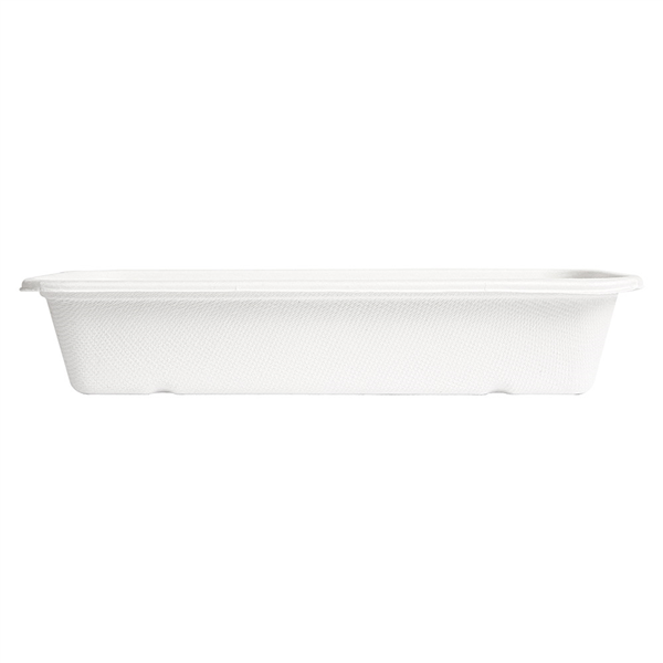 PLATEAUX "BIONIC" 500 ML 22,5x9,6x4,3 CM BLANC BAGASSE (600 UNITÉ) - Garcia de Pou