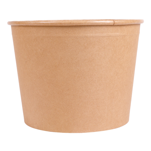 CONTAINERS POULET + COUVERCLES 2550 ML 337 + 18PE G/M2 Ø 18,9/14,7x14,9 CM NATUREL KRAFT (300 UNITÉ) - Garcia de Pou