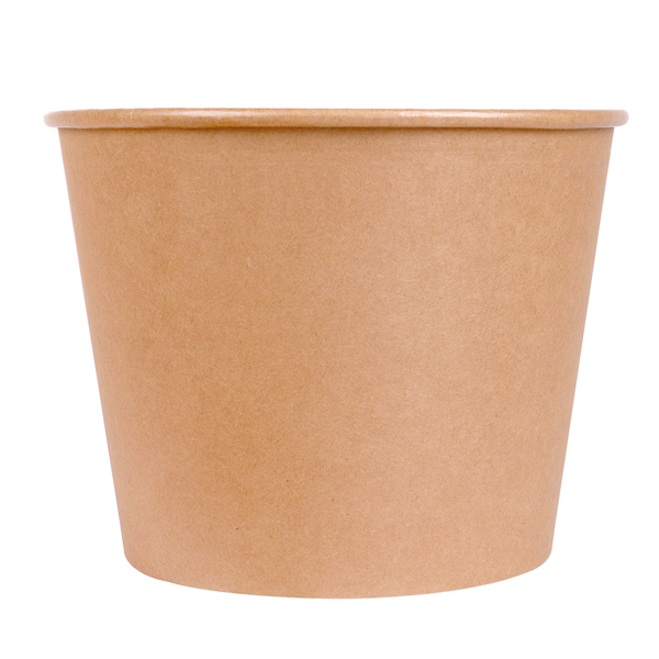 CONTAINERS POULET + COUVERCLES 4500 ML 337 + 18PE G/M2 Ø 21,6/16x16,6 CM NATUREL KRAFT (120 UNITÉ) - Garcia de Pou